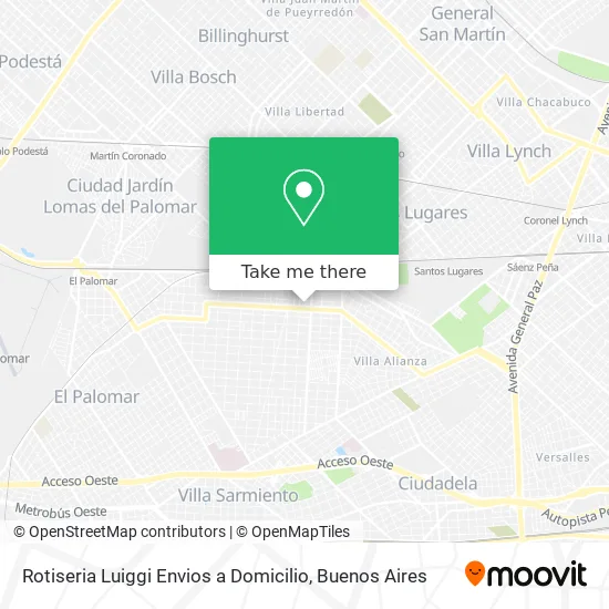 Mapa de Rotiseria Luiggi Envios a Domicilio