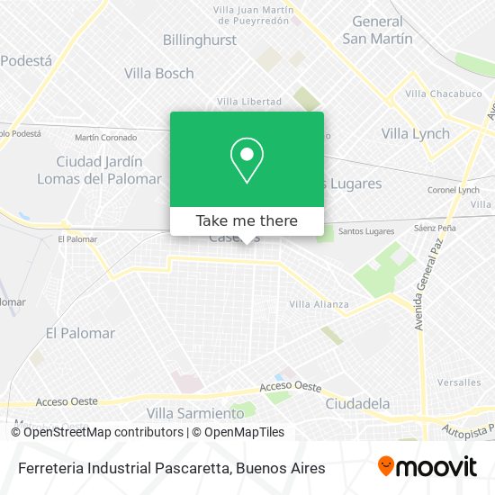 Mapa de Ferreteria Industrial Pascaretta