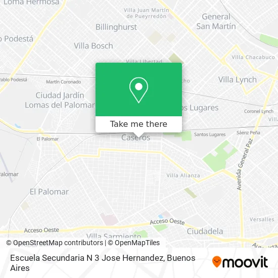 Mapa de Escuela Secundaria N 3 Jose Hernandez