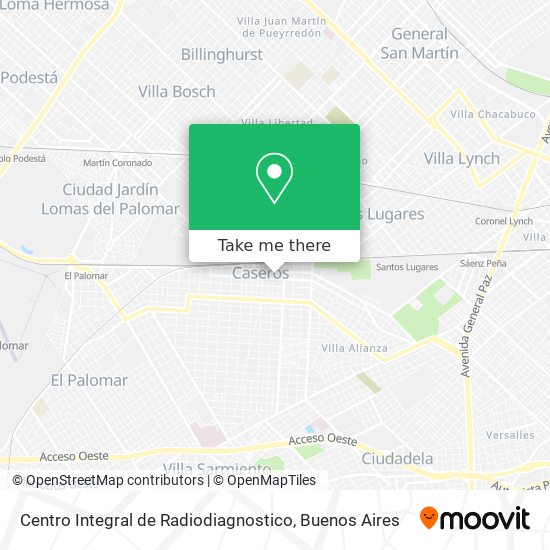 Mapa de Centro Integral de Radiodiagnostico