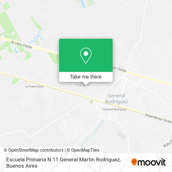 Mapa de Escuela Primaria N 11 General Martin Rodriguez