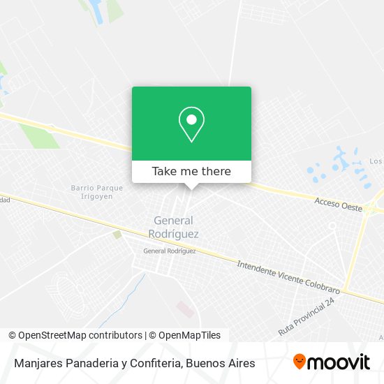 Mapa de Manjares Panaderia y Confiteria