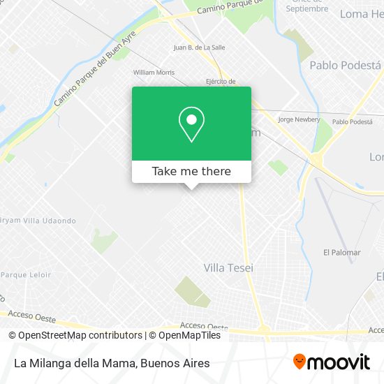 Mapa de La Milanga della Mama