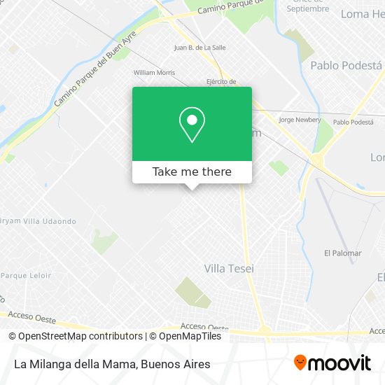 La Milanga della Mama map