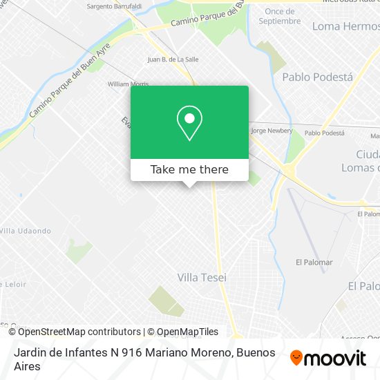 Jardin de Infantes N 916 Mariano Moreno map