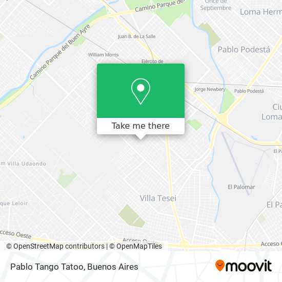 Pablo Tango Tatoo map