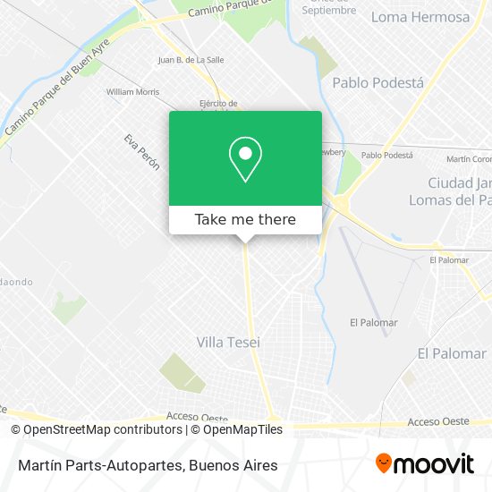 Martín Parts-Autopartes map