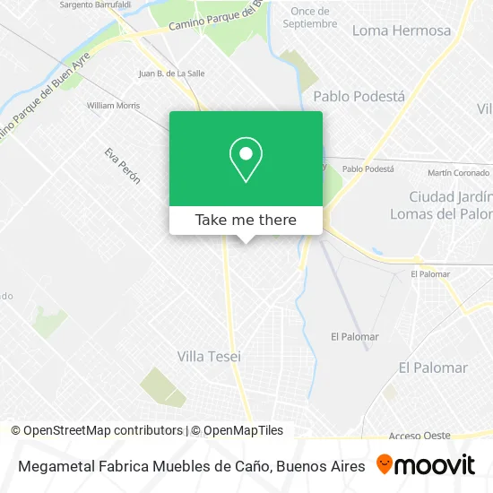 Megametal Fabrica Muebles de Caño map