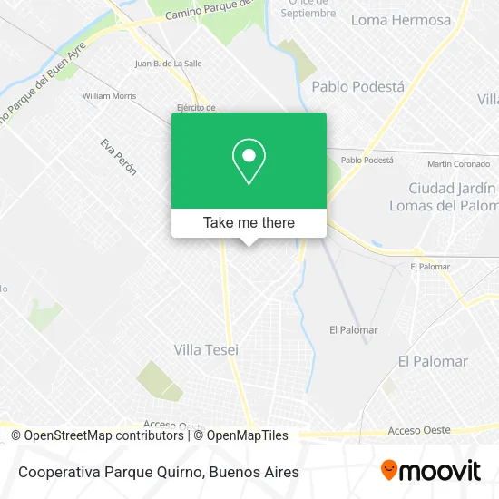 Mapa de Cooperativa Parque Quirno