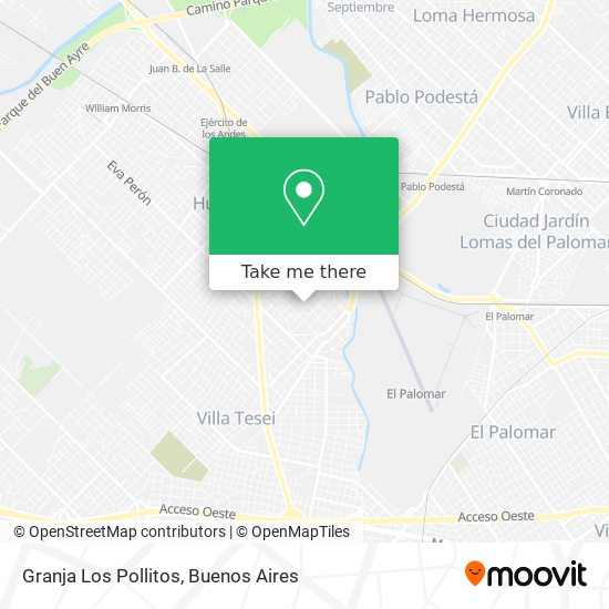 Granja Los Pollitos map