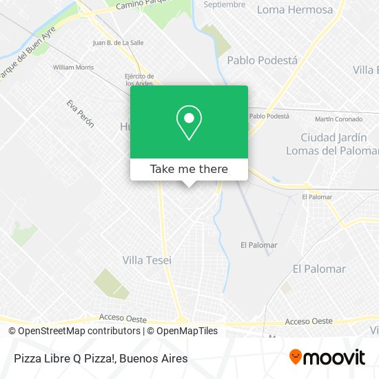 Pizza Libre Q Pizza! map