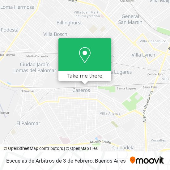 Escuelas de Arbitros de 3 de Febrero map