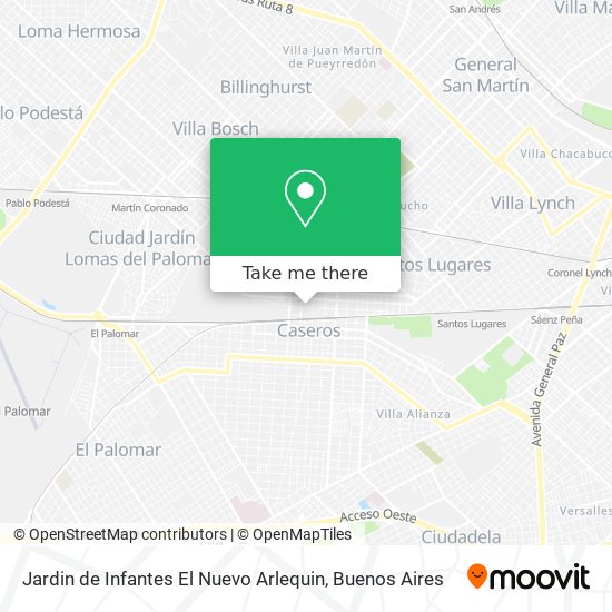 Jardin de Infantes El Nuevo Arlequin map