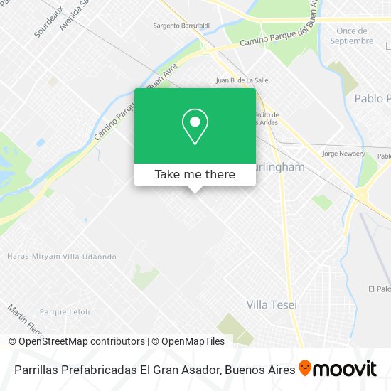 Mapa de Parrillas Prefabricadas El Gran Asador