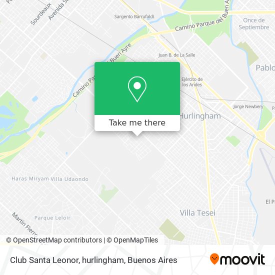 Club Santa Leonor, hurlingham map
