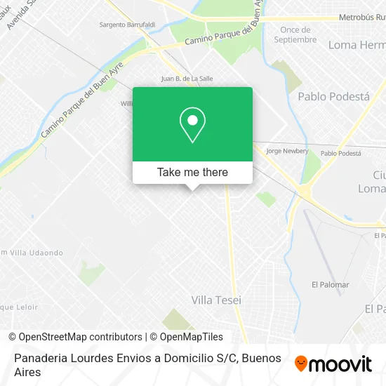 Mapa de Panaderia Lourdes Envios a Domicilio S / C