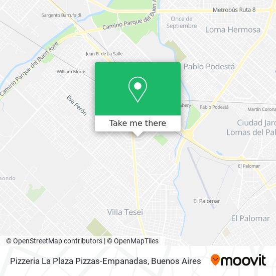 Pizzeria La Plaza Pizzas-Empanadas map