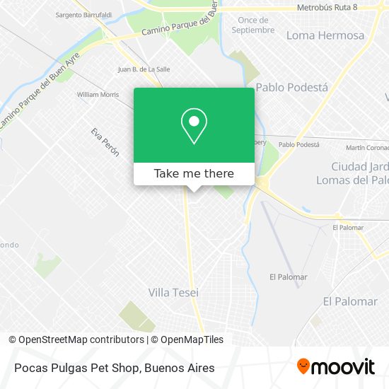 Pocas Pulgas Pet Shop map