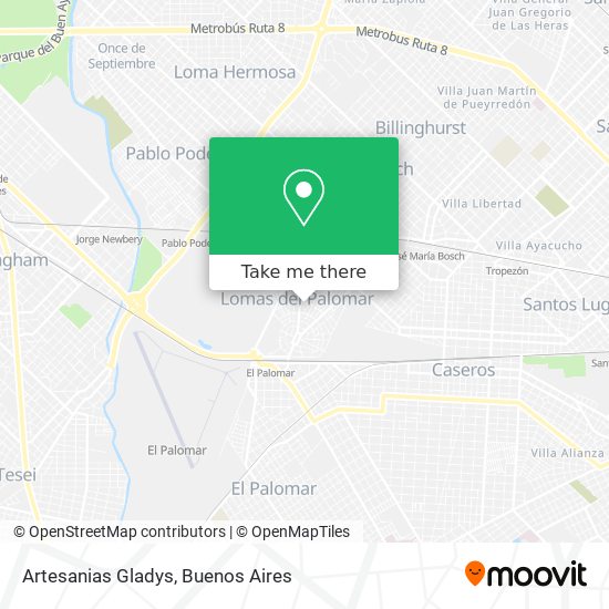 Artesanias Gladys map