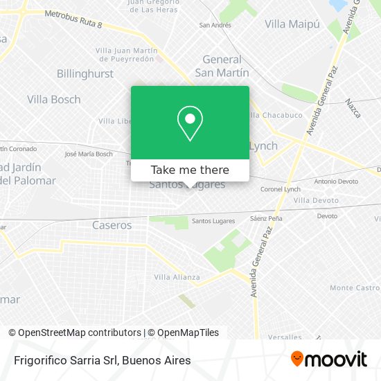 Mapa de Frigorifico Sarria Srl