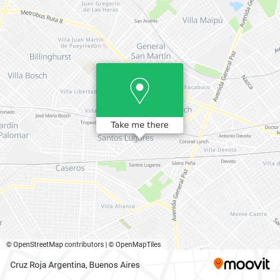 Cruz Roja Argentina map