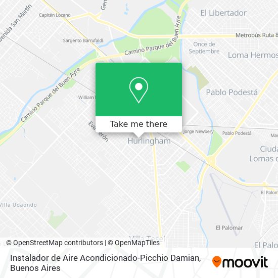 Mapa de Instalador de Aire Acondicionado-Picchio Damian