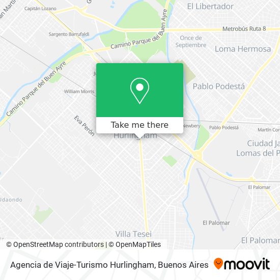 Mapa de Agencia de Viaje-Turismo Hurlingham