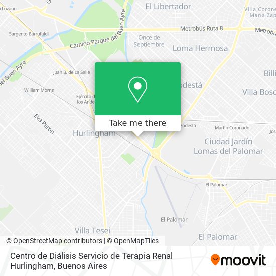 Centro de Diálisis Servicio de Terapia Renal Hurlingham map