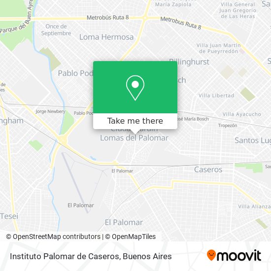 Instituto Palomar de Caseros map