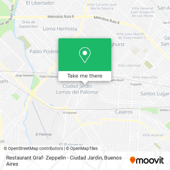 Mapa de Restaurant Graf- Zeppelin - Ciudad Jardin