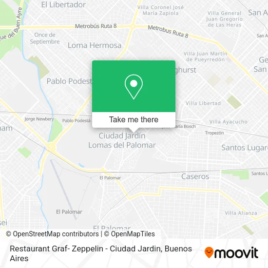 Mapa de Restaurant Graf- Zeppelin - Ciudad Jardin
