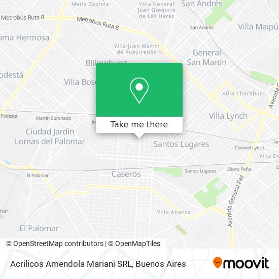 Mapa de Acrilicos Amendola Mariani SRL