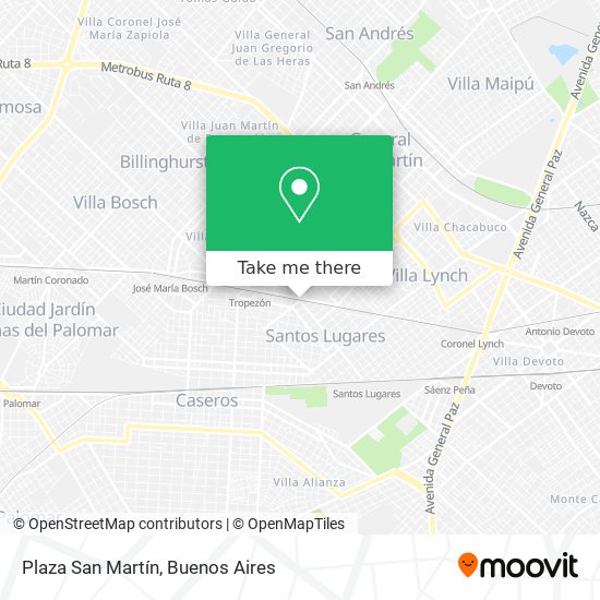 Plaza San Martín map