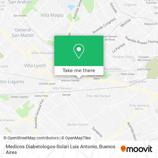 Medicos Diabetologos-Solari Luis Antonio map