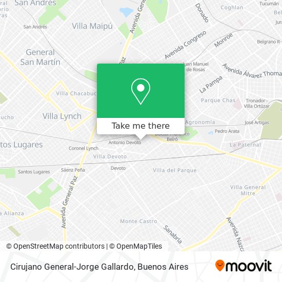 Cirujano General-Jorge Gallardo map