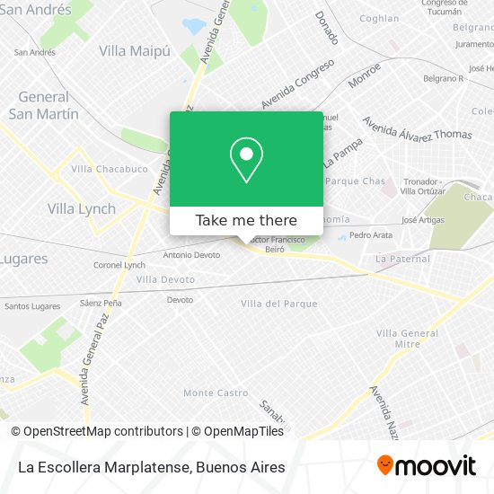 La Escollera Marplatense map