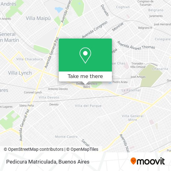 Pedicura Matriculada map