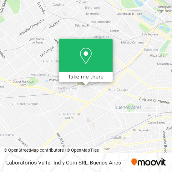 Mapa de Laboratorios Vulter Ind y Com SRL