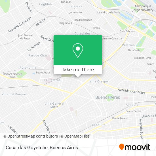 Cucardas Goyetche map