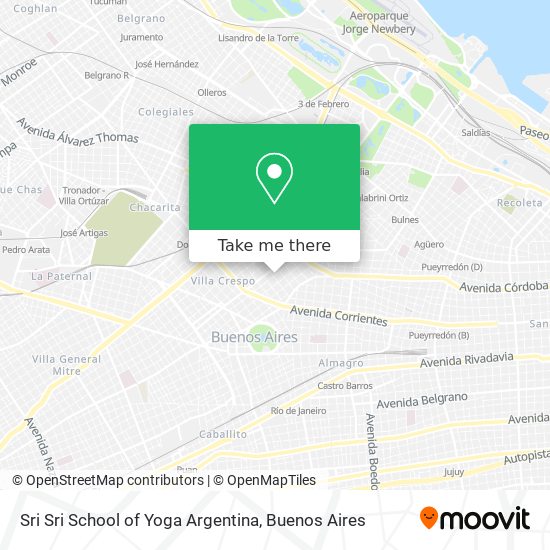 Sri Sri School of Yoga Argentina map
