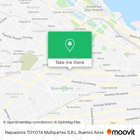 Mapa de Repuestos TOYOTA Multipartes S.R.L