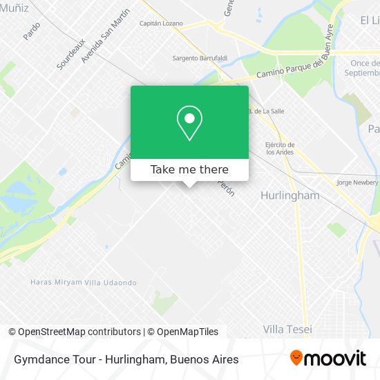 Mapa de Gymdance Tour - Hurlingham