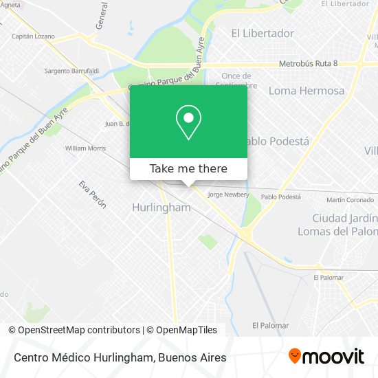 Mapa de Centro Médico Hurlingham