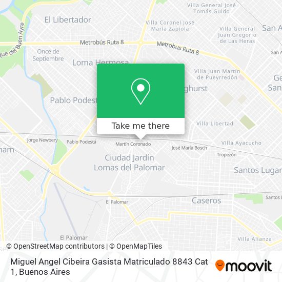 Miguel Angel Cibeira Gasista Matriculado 8843 Cat 1 map