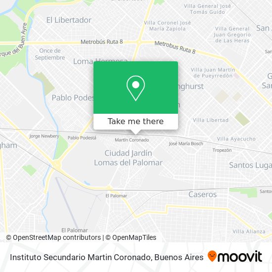 Instituto Secundario Martin Coronado map