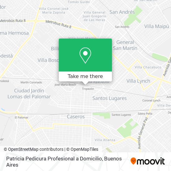 Mapa de Patricia Pedicura Profesional a Domicilio
