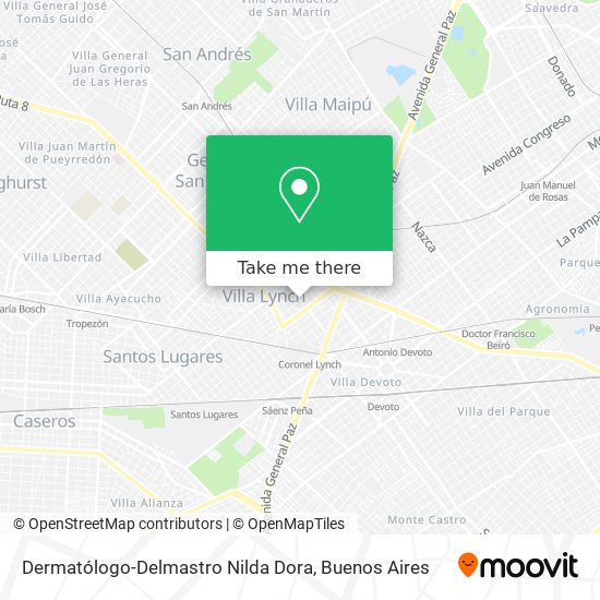 Dermatólogo-Delmastro Nilda Dora map