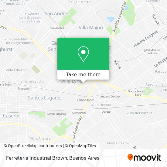 Mapa de Ferreteria Industrial Brown