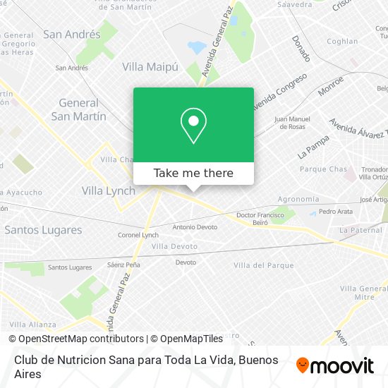 Mapa de Club de Nutricion Sana para Toda La Vida