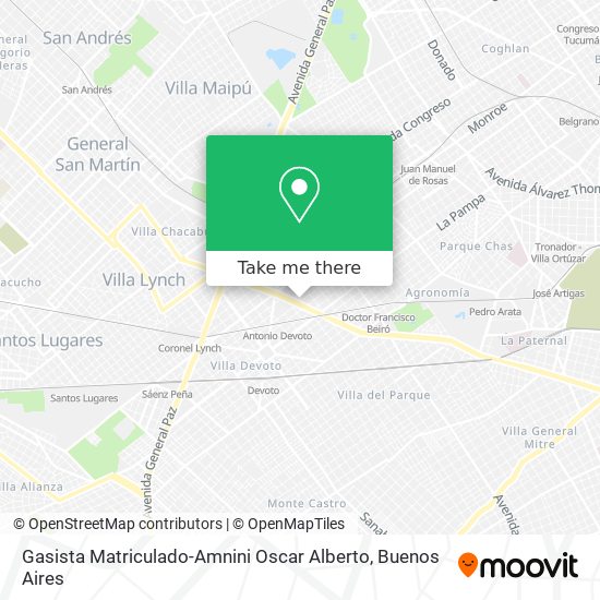 Mapa de Gasista Matriculado-Amnini Oscar Alberto